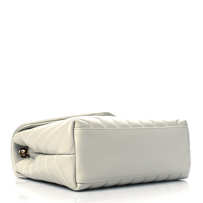 Saint Laurent Calfskin Y Quilted Monogram Small Loulou Chain Satchel Crema Soft 4 of 11