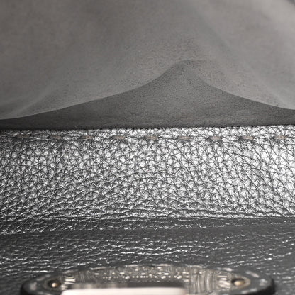 Fendi Cuoio Romano Lux Selleria Mini Peekaboo Iconic Satchel Argento 5 of 12