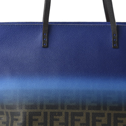 Fendi Ombre Zucca Spalmati Medium Roll Tote Tobacco Turquoise 8 of 8