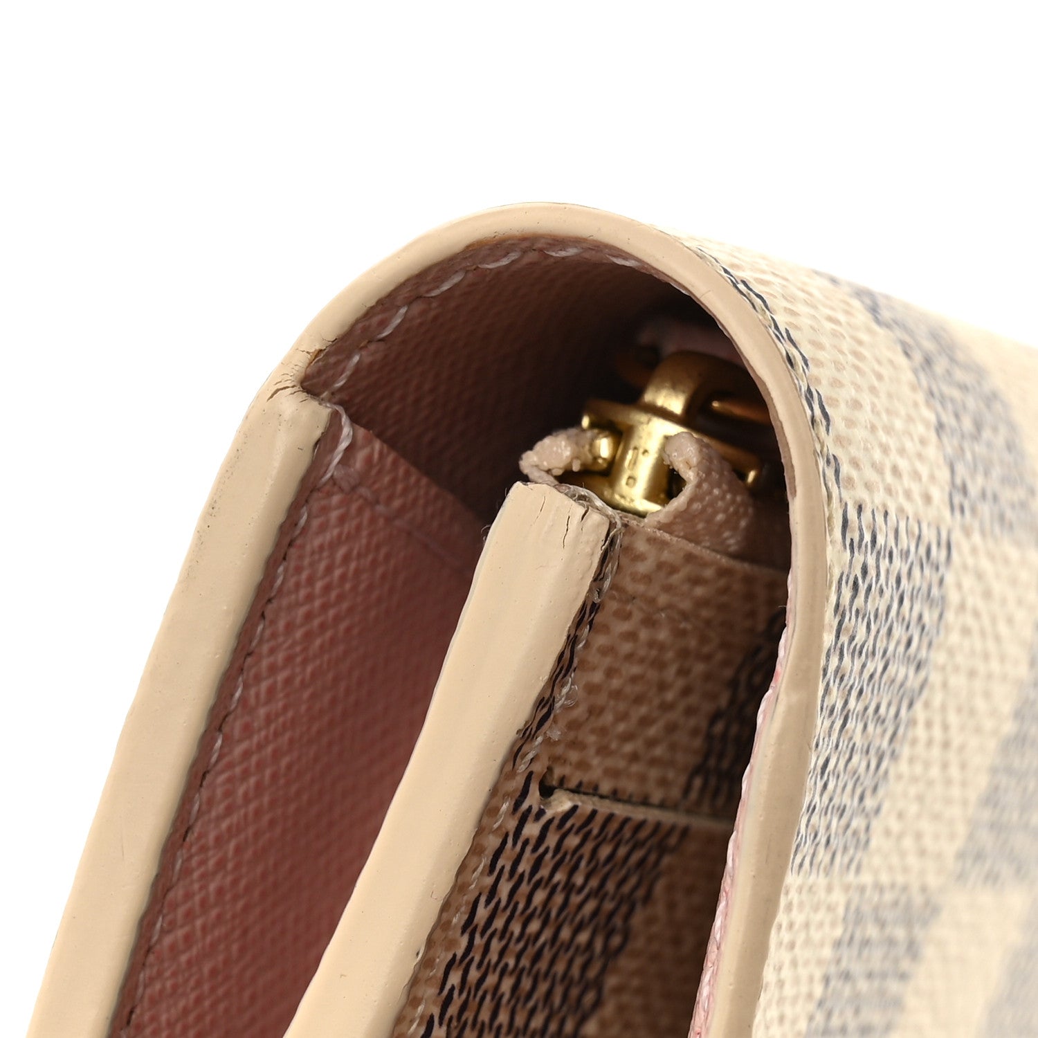 Louis Vuitton Damier Azur Emilie Wallet Rose Ballerine 8 of 11