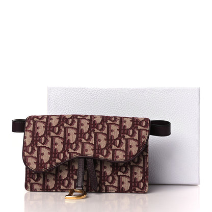 Christian Dior Oblique Saddle Belt Bag Bordeaux 10 of 10