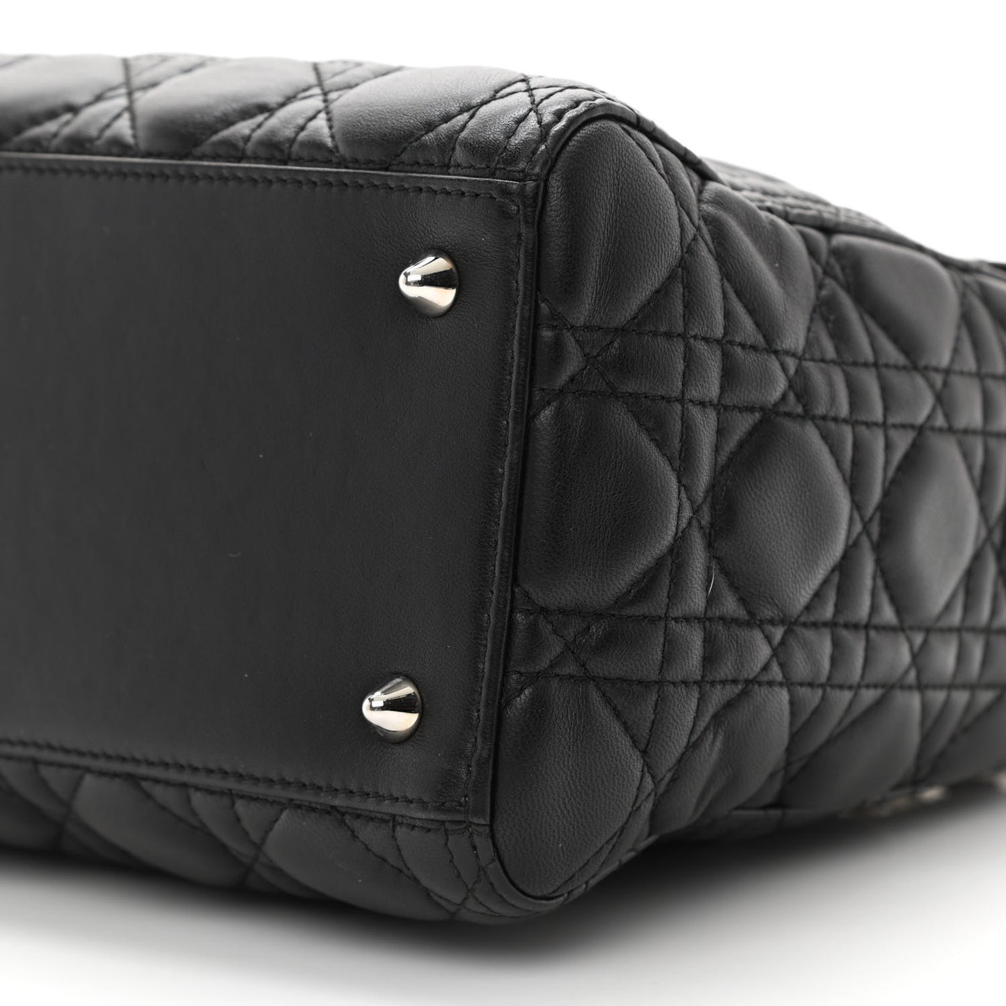 Lambskin Cannage Medium Lady Dior Black