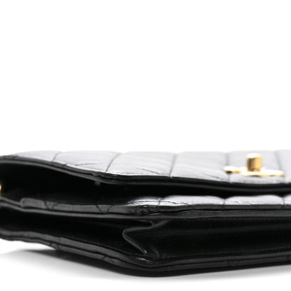 Chanel Lambskin Quilted CC Pearl Crush Wallet on Chain WOC Black 10 of 12