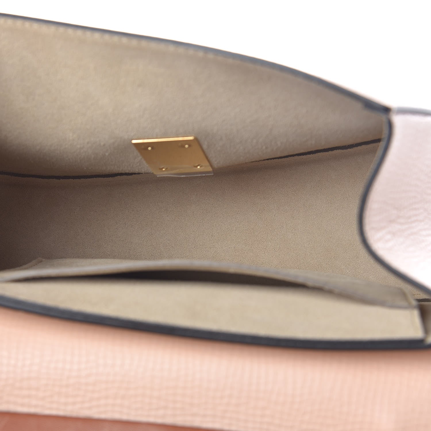 Chloe Grained Calfskin Lambskin Bi-Color Drew Shoulder Bag Powder Beige Mustard 5 of 10