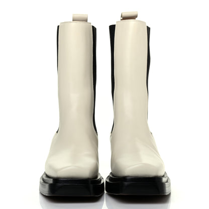Bottega Veneta Calfskin Lean Mid-Calf Boots 37.5 Wax 2 of 11