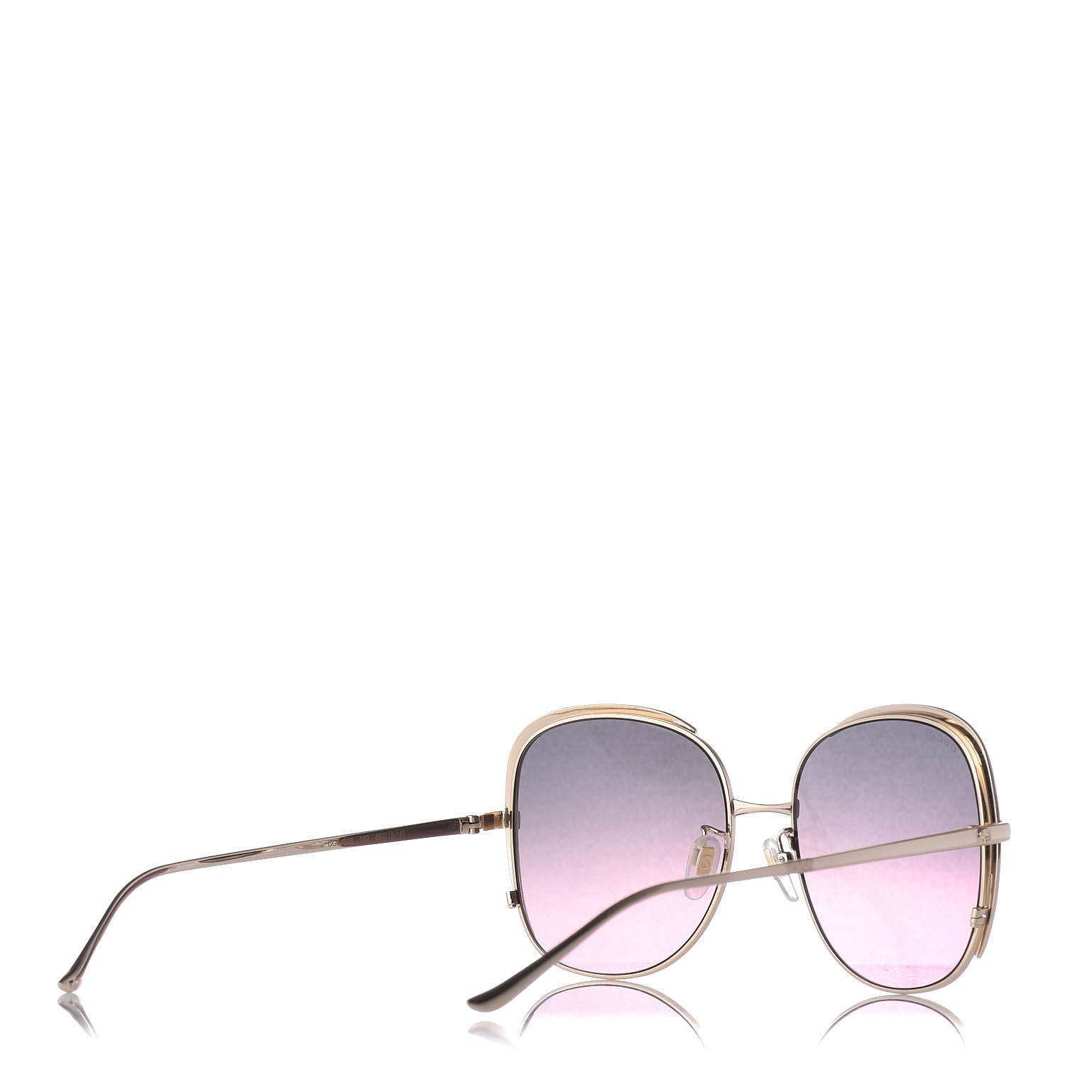 Gucci Acetate Oversize Square Frame GG0400S Sunglasses Gold 4 of 6