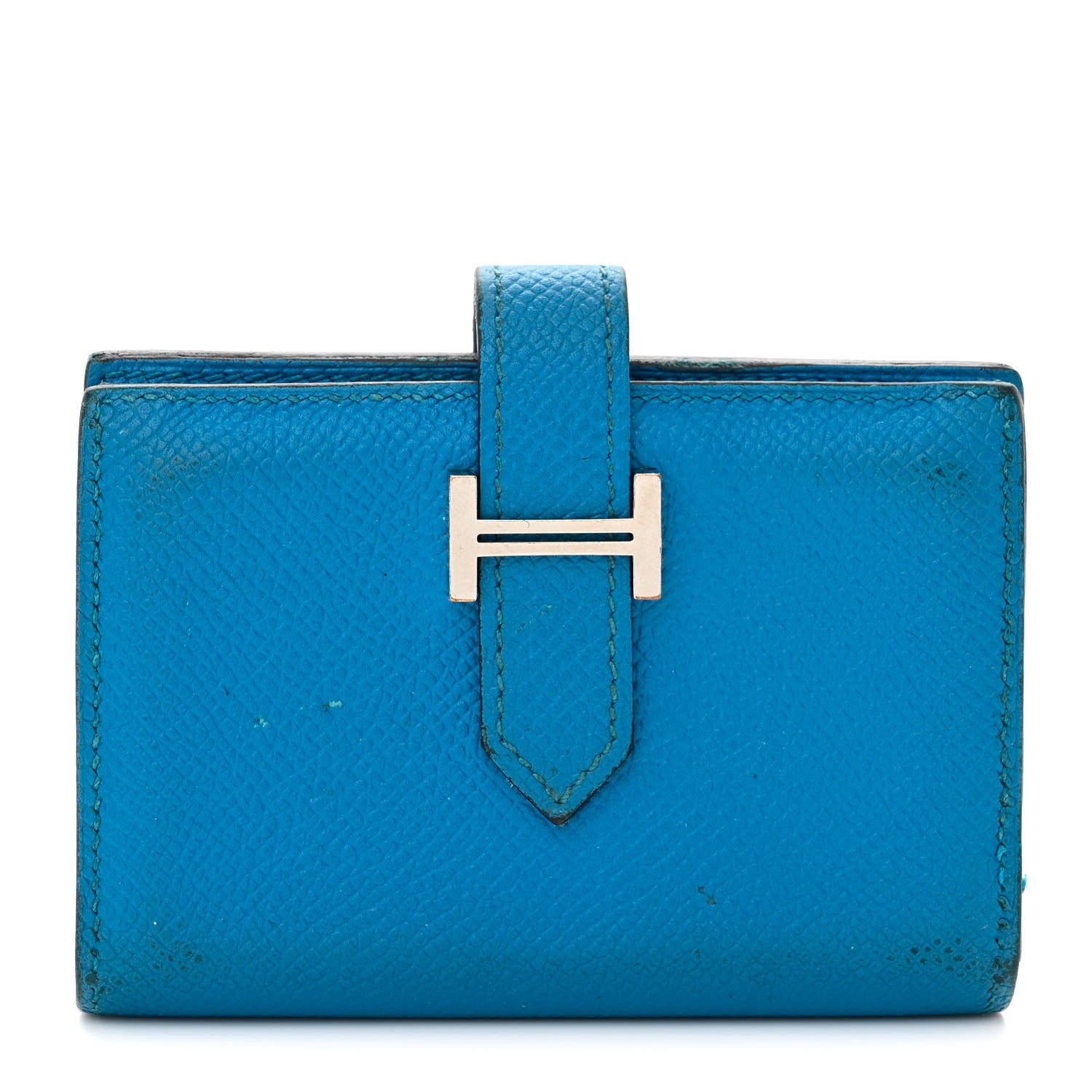 Hermes Epsom Mini Bearn Wallet Bleu Zellige 1 of 12
