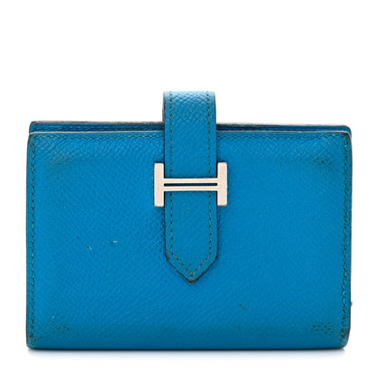 Hermes Epsom Mini Bearn Wallet Bleu Zellige 1 of 12