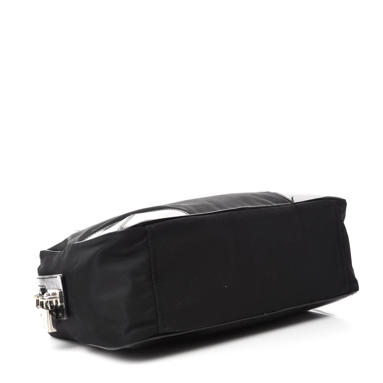 Prada Tessuto Nylon Vernice Bauletto Black 4 of 15