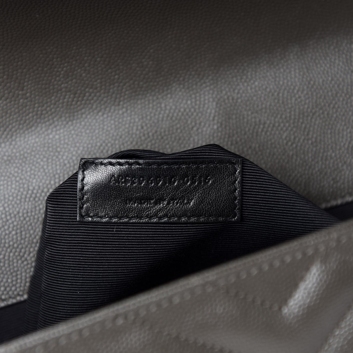 Grain De Poudre Matelasse Chevron Large Monogram Satchel Bronze