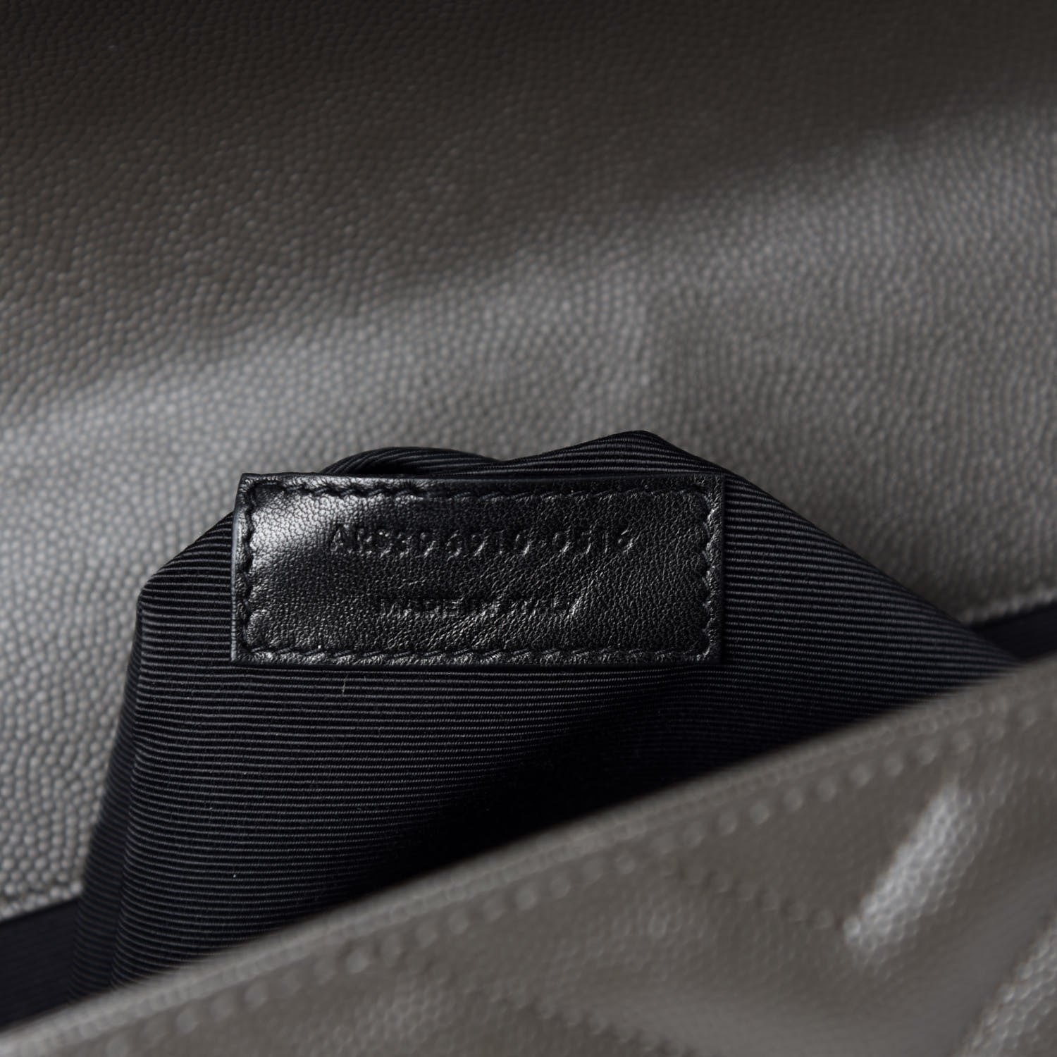 Saint Laurent Grain De Poudre Matelasse Chevron Large Monogram Satchel Bronze 10 of 11