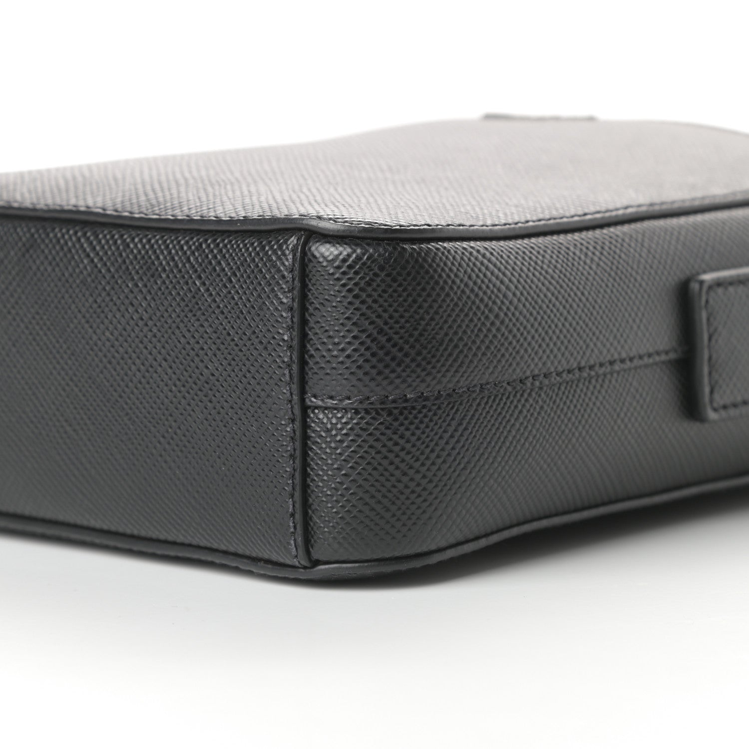 Prada Saffiano Flat Messenger Bag Black 10 of 11