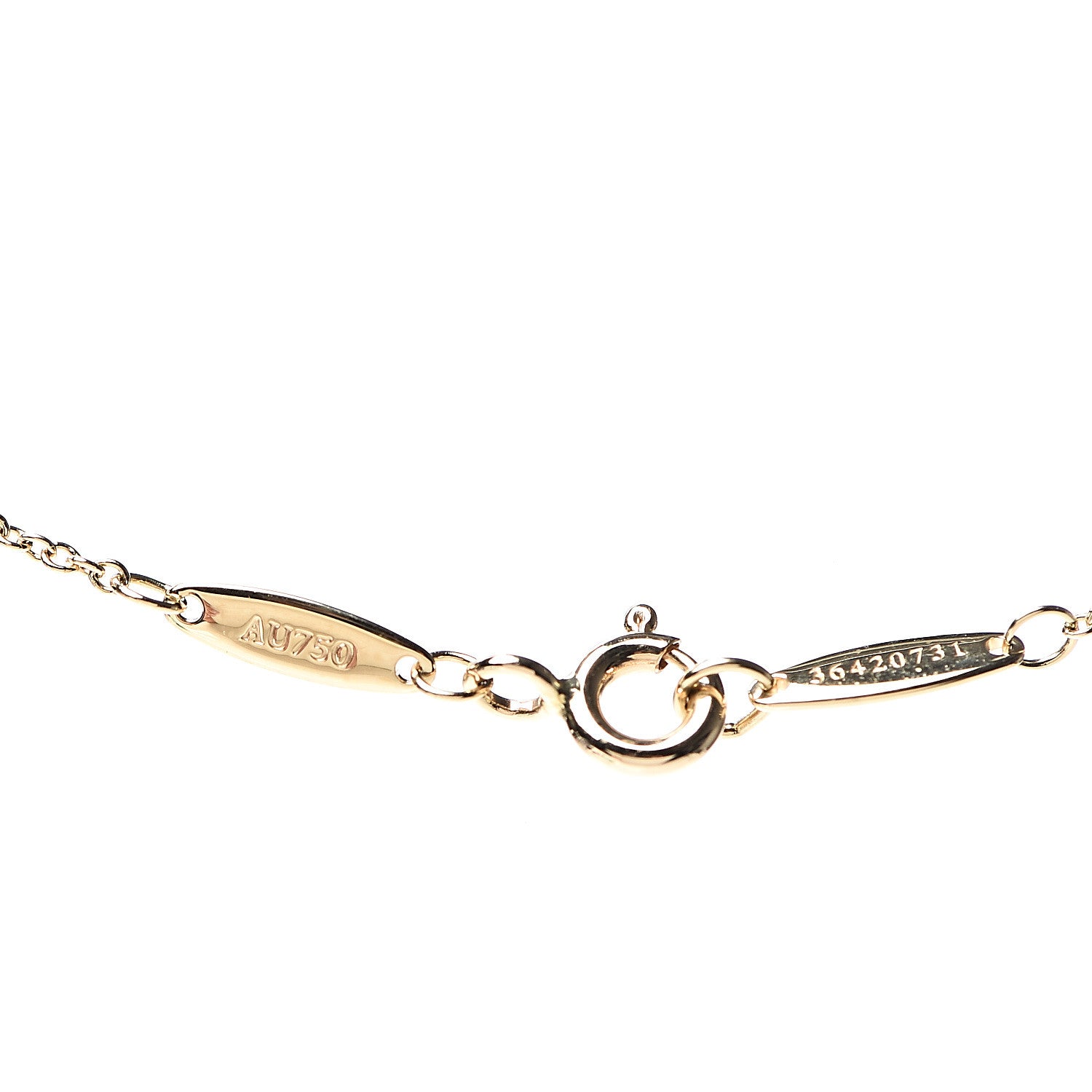 Tiffany 18K Yellow Gold Diamond .19ct Elsa Peretti Diamonds by the Yard Pendant Necklace 5 of 6