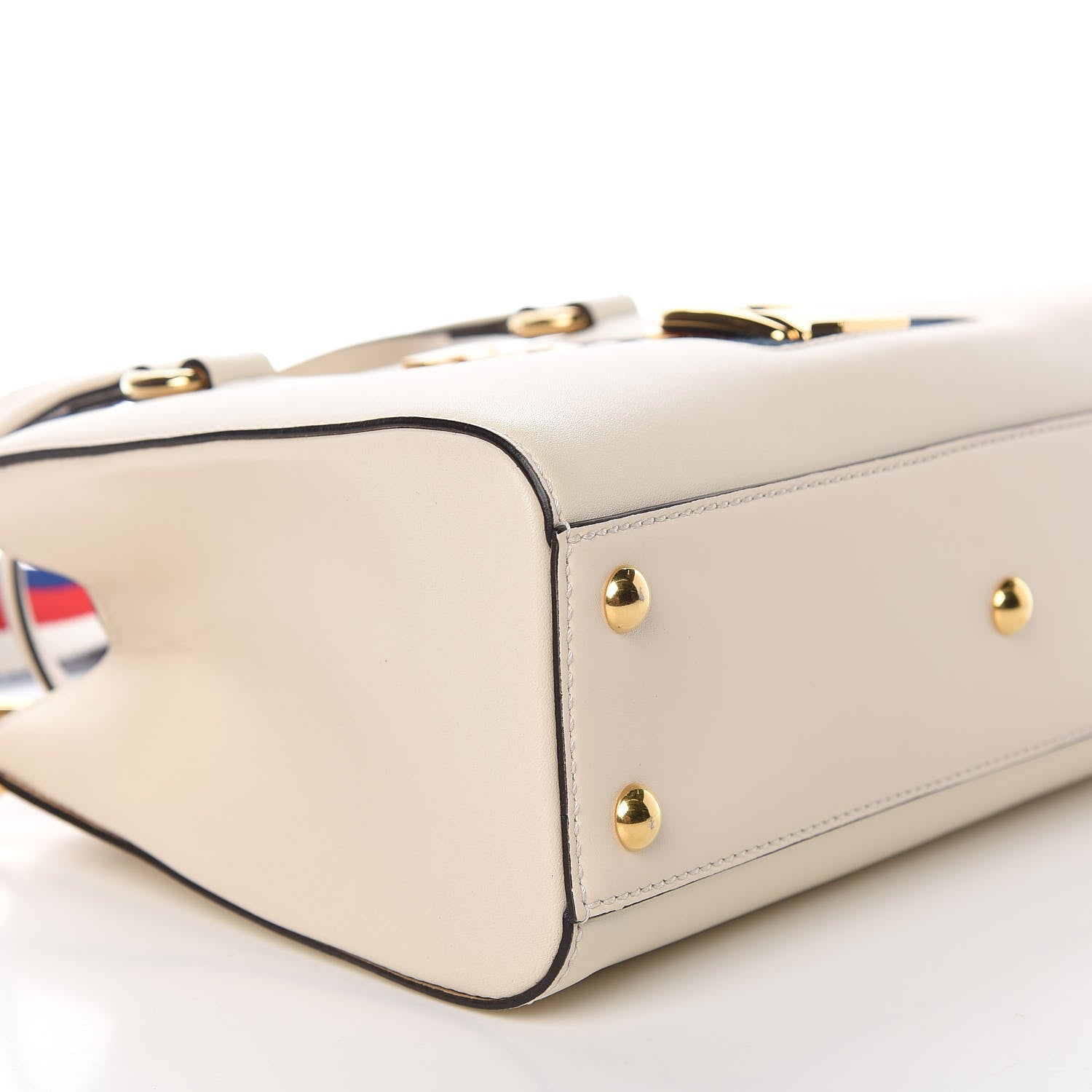 Gucci Calfskin Medium Sylvie Top Handle Tote White 7 of 11