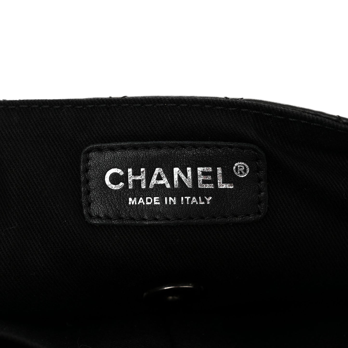 Lambskin Quilted East West Chain Around Flap Black