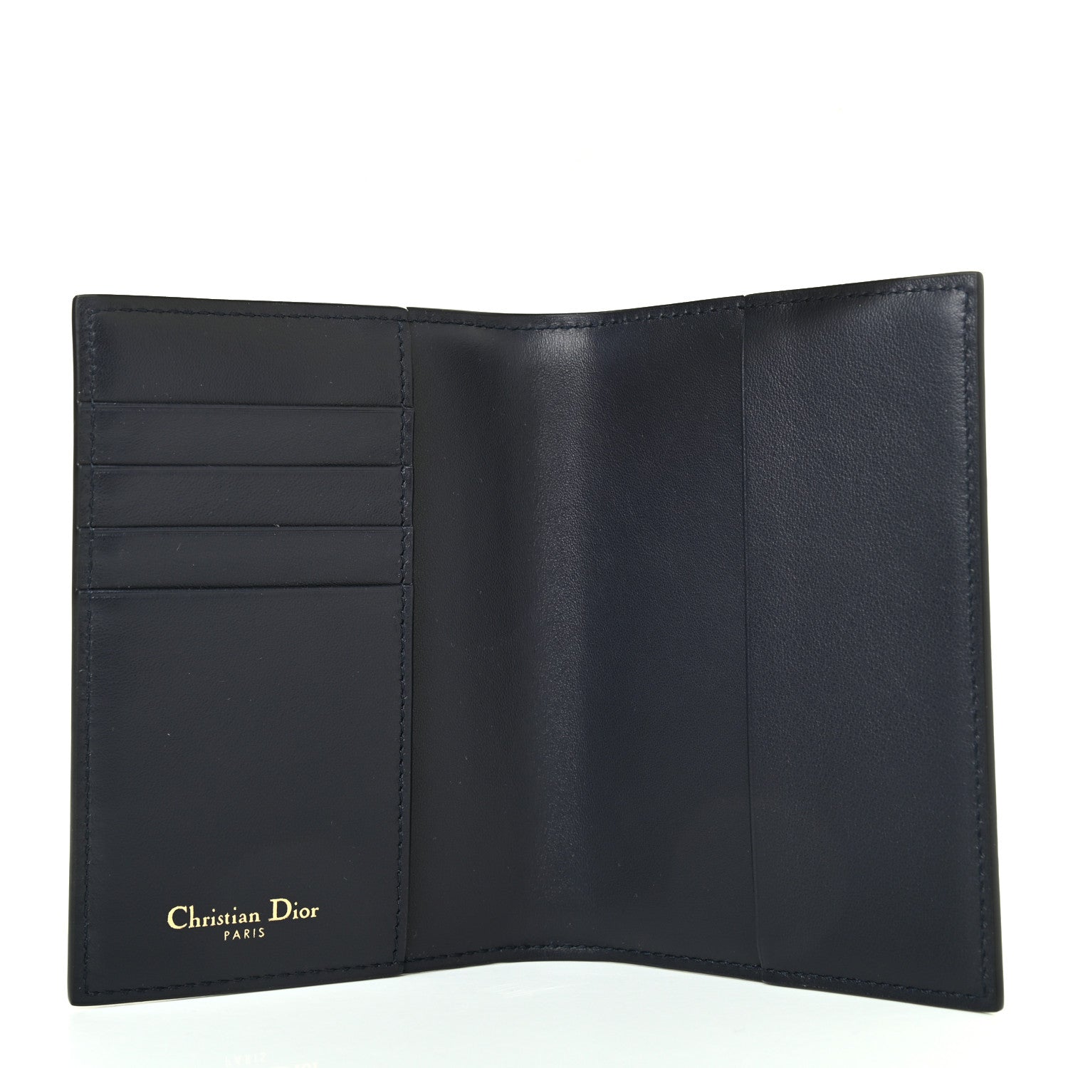 Christian Dior Calfskin Oblique Passport Holder Blue 4 of 4