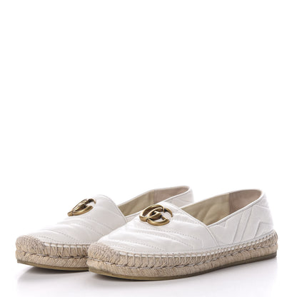 Gucci Nappa Matelasse GG Marmont Espadrilles 38 Great White 2 of 7