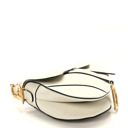 Christian Dior Grained Calfskin Saddle Bag White 4 of 9