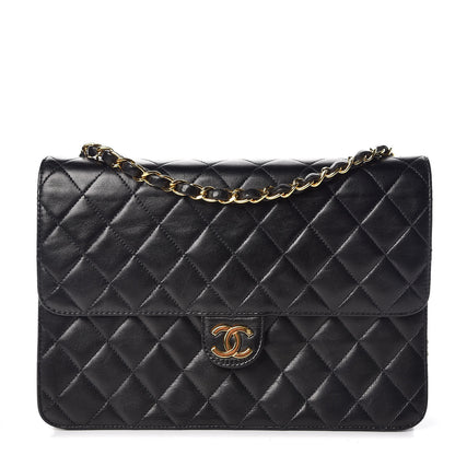Chanel Lambskin Quilted Medium Single Flap Black 1 of 9