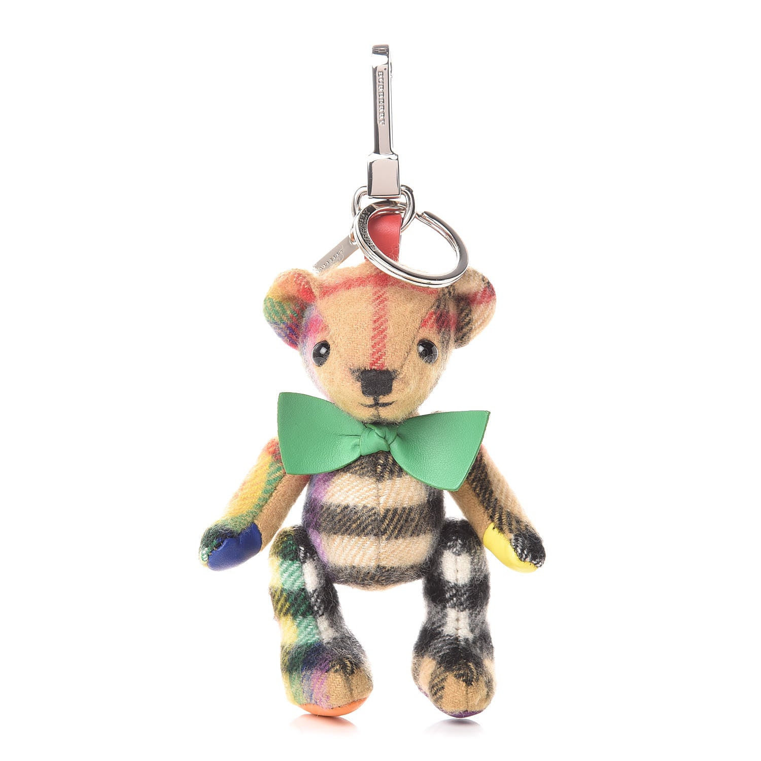 Burberry Cashmere House Check Thomas Bear Bag Charm Multicolor Antique Yellow 1 of 5
