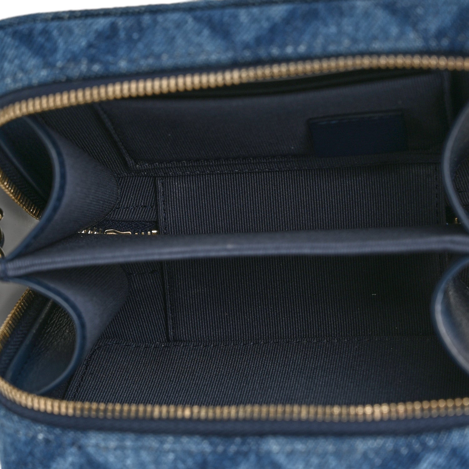 Chanel Printed Denim CC Camera Case Blue 5 of 10