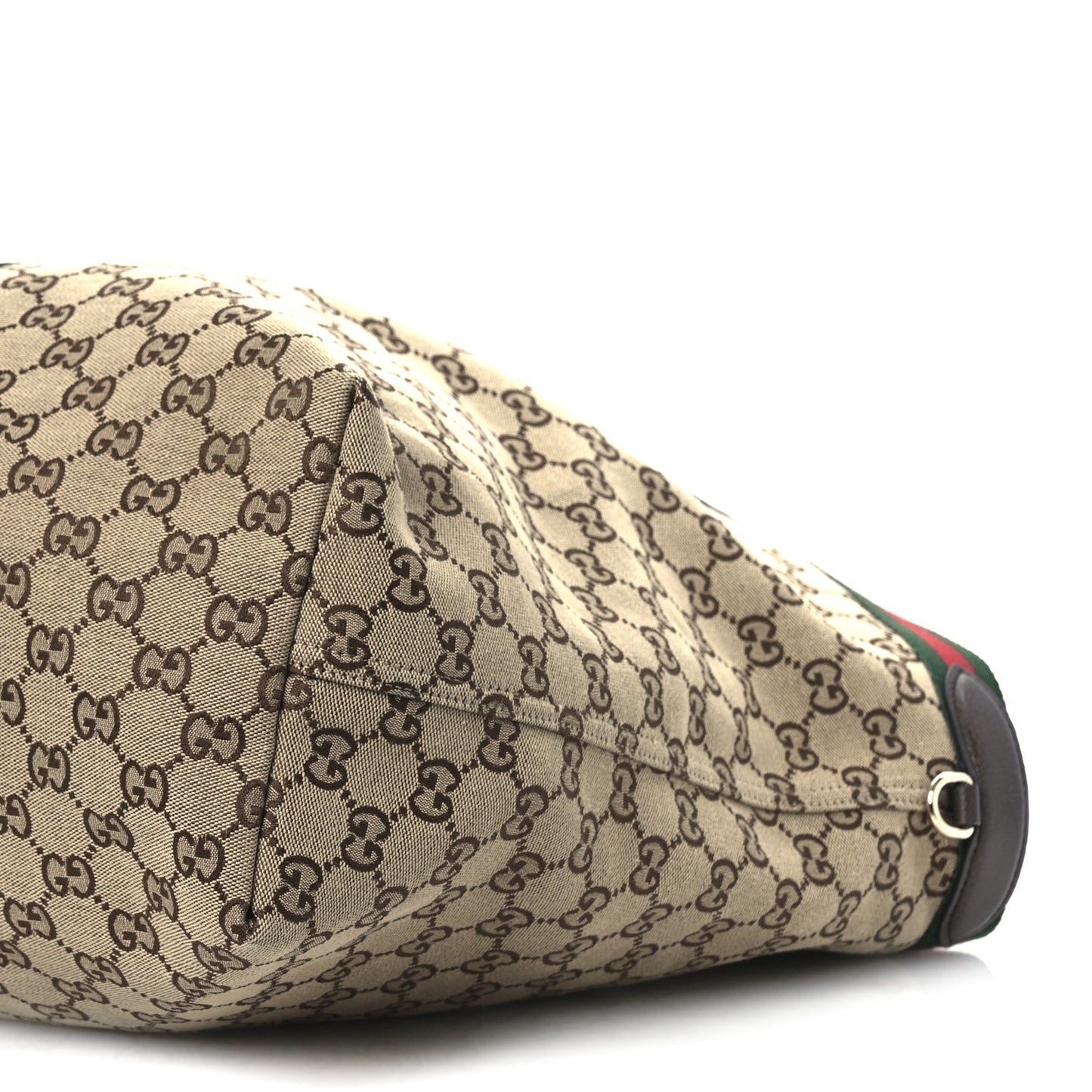 GG Monogram Web Large Giglio Tote Beige Brown