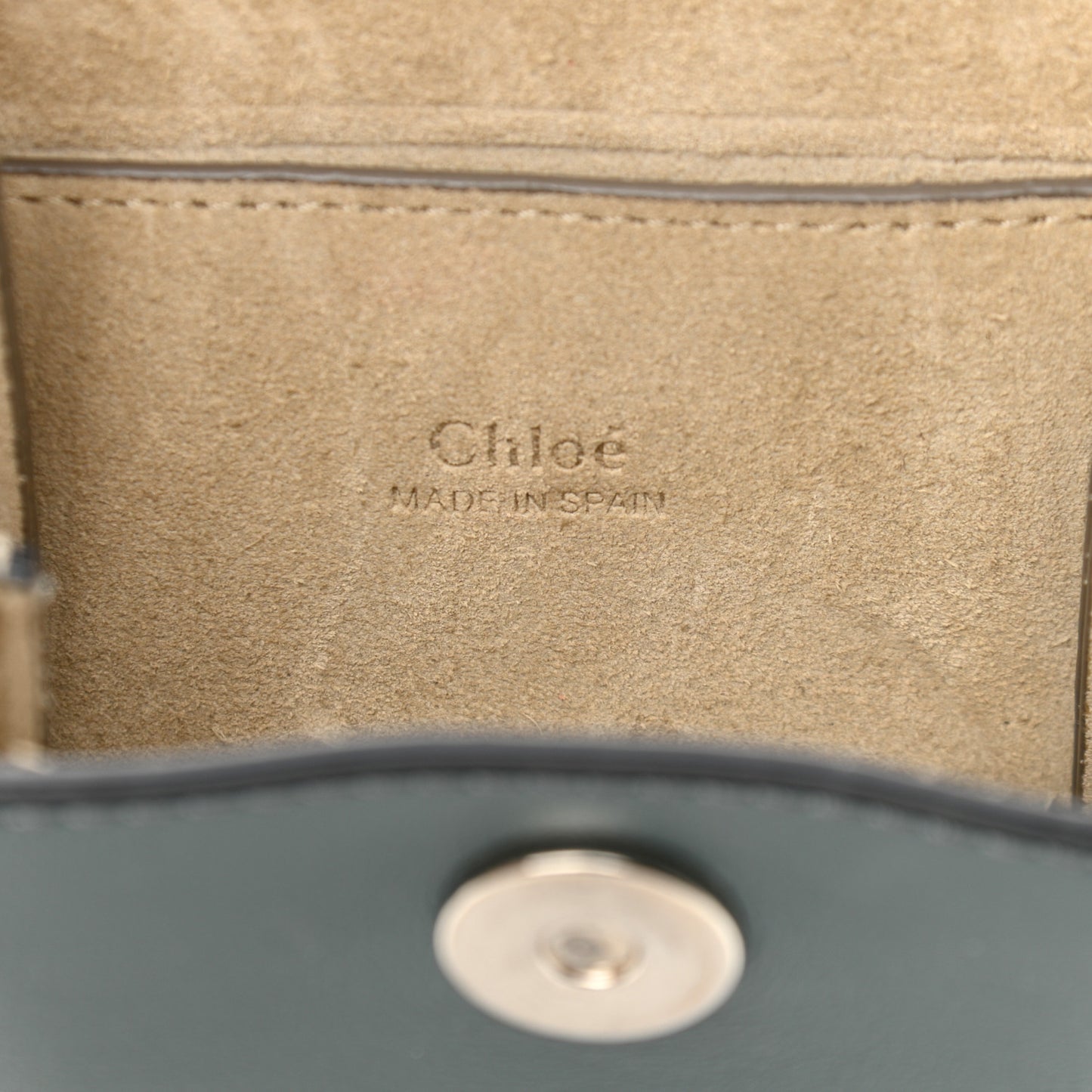 Suede Calfskin Mini Faye Bracelet Bag Cloudy Blue