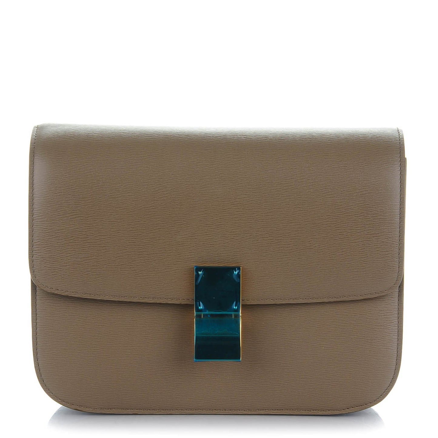Liege Calfskin Medium Classic Box Flap Bag Souris