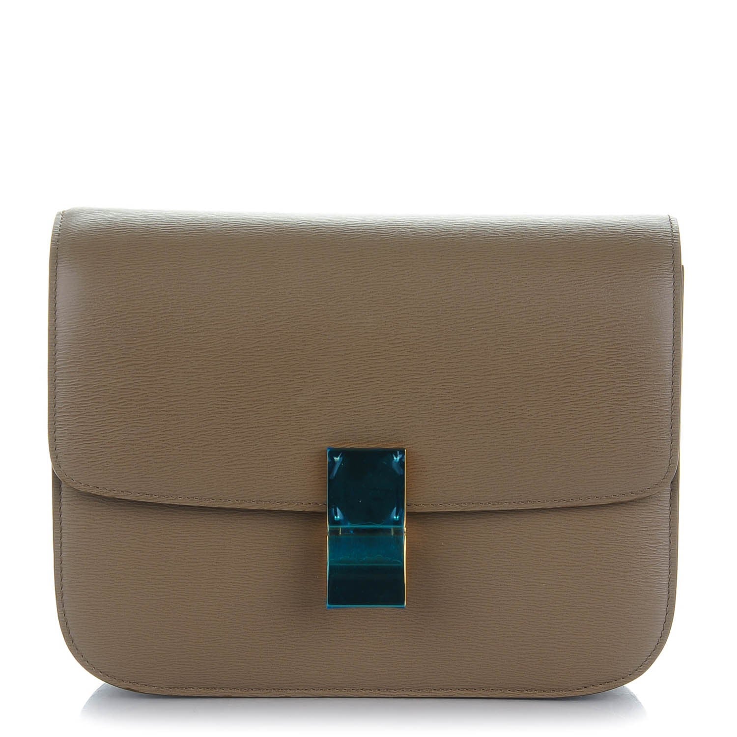 Celine Liege Calfskin Medium Classic Box Flap Bag Souris 1 of 8