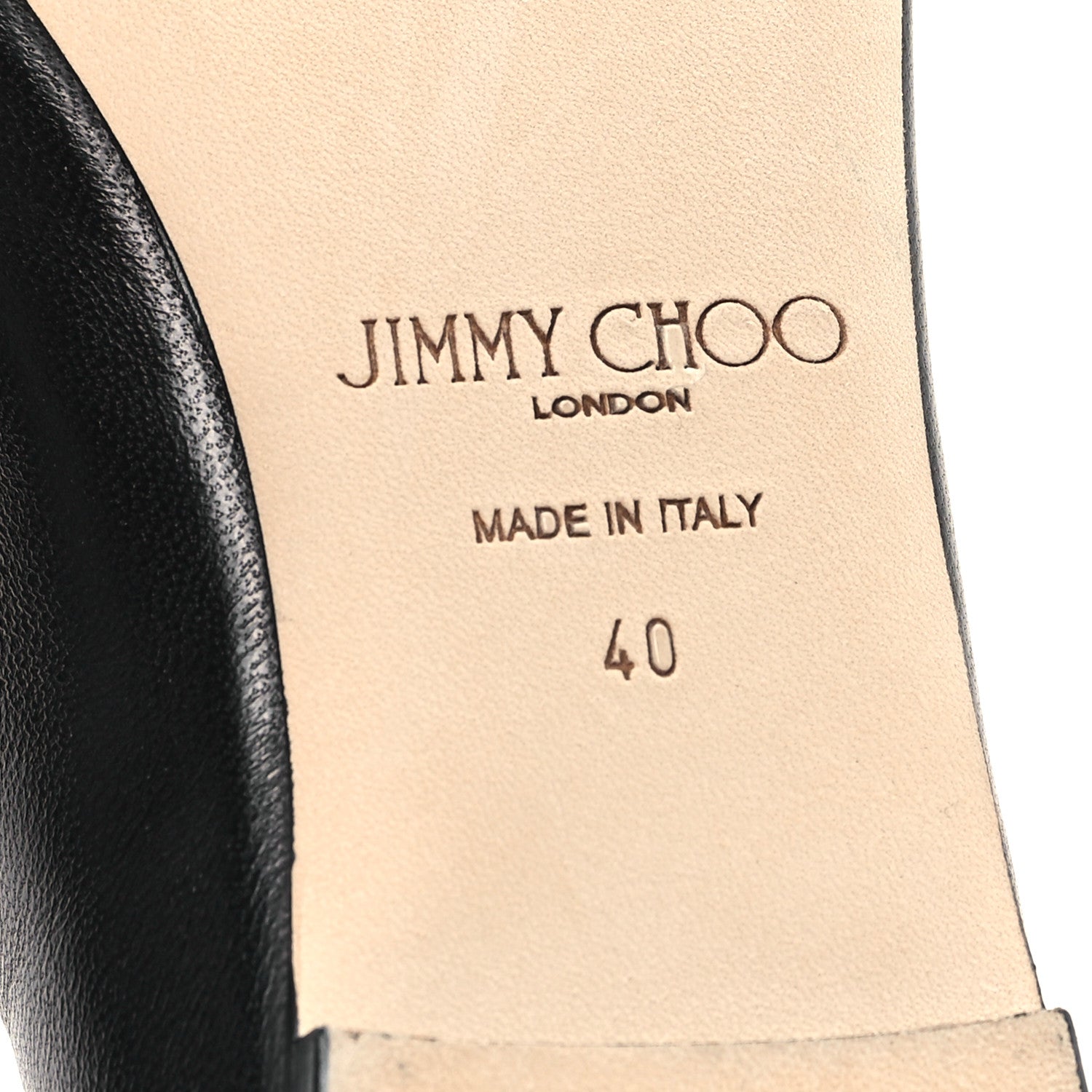 Jimmy Choo Lambskin Patent Elisa Mary Jane Flats 40 Black 7 of 8