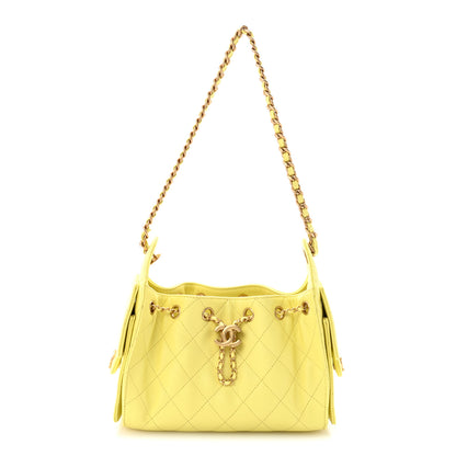 Chanel Caviar Quilted Mini Chanel 25 Handbag Light Yellow Light Yellow 1 of 11