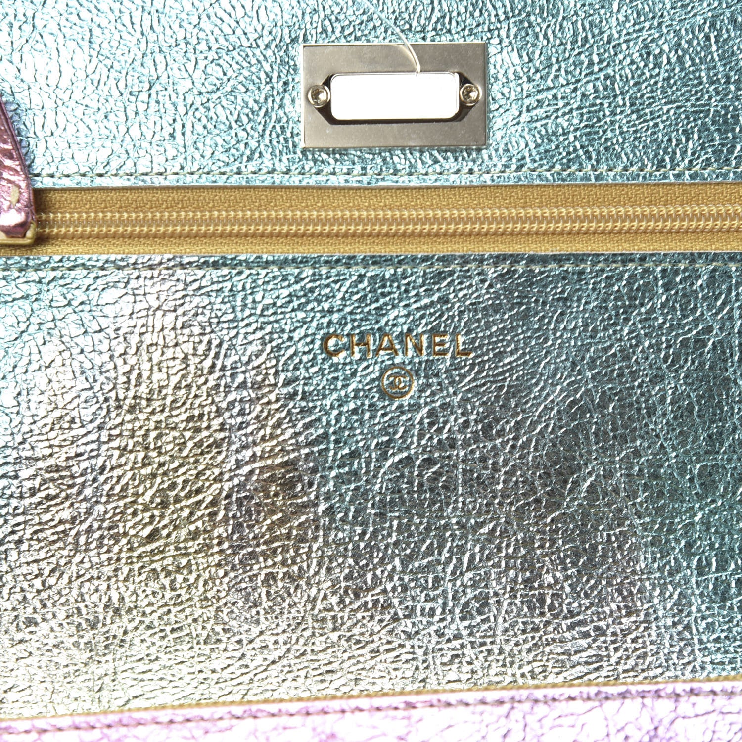 Chanel Metallic Goatskin Quilted 2.55 Reissue Wallet on Chain WOC Multicolor 7 of 11