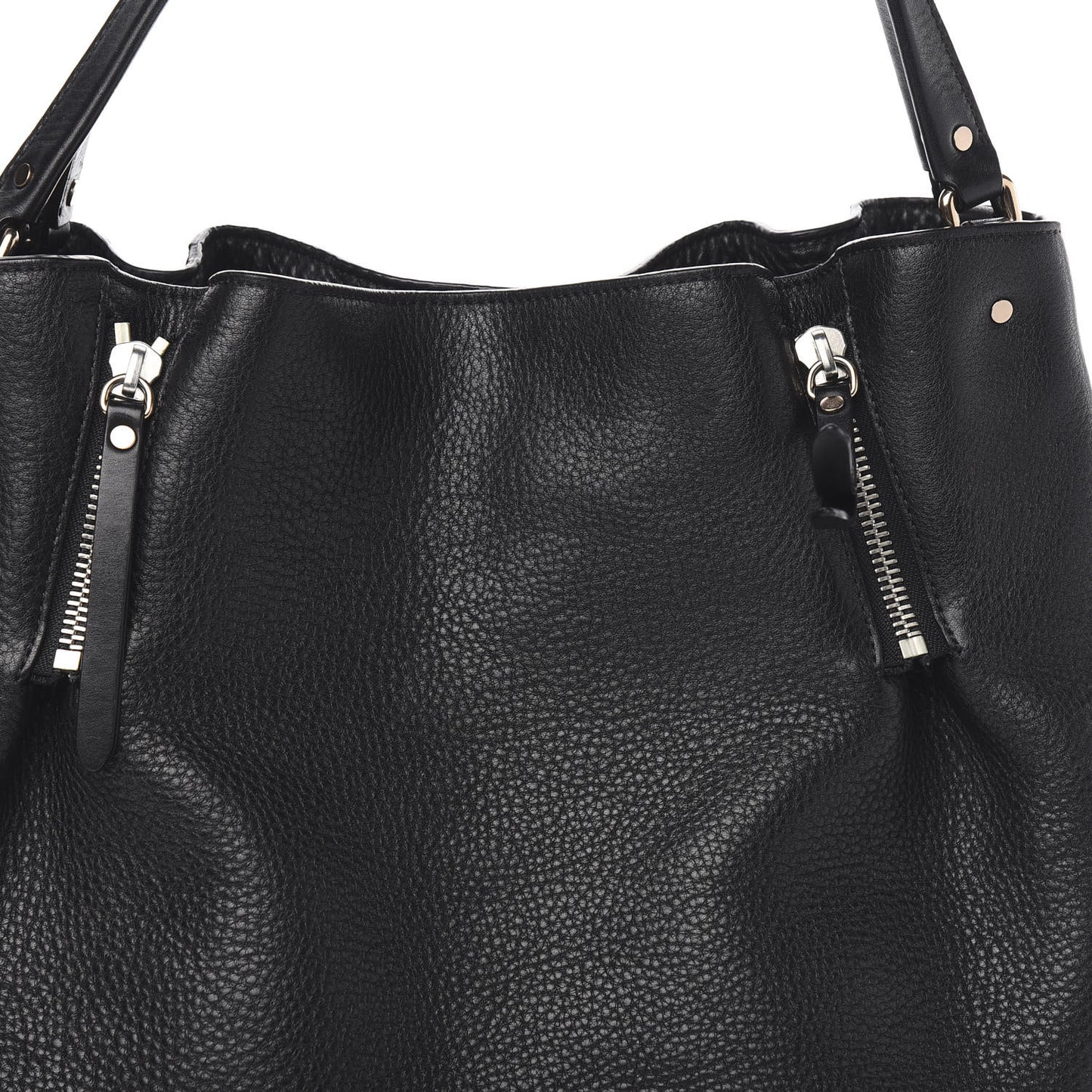 Grainy Calfskin House Check Medium Maidstone Black