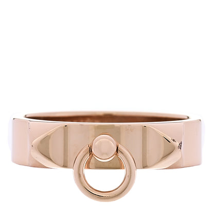 Hermes 18K Rose Gold PM Collier De Chien Ring 57 8 1 of 5