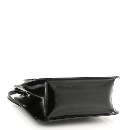 Prada Saffiano Vernice Top Handle Bag Black 4 of 7