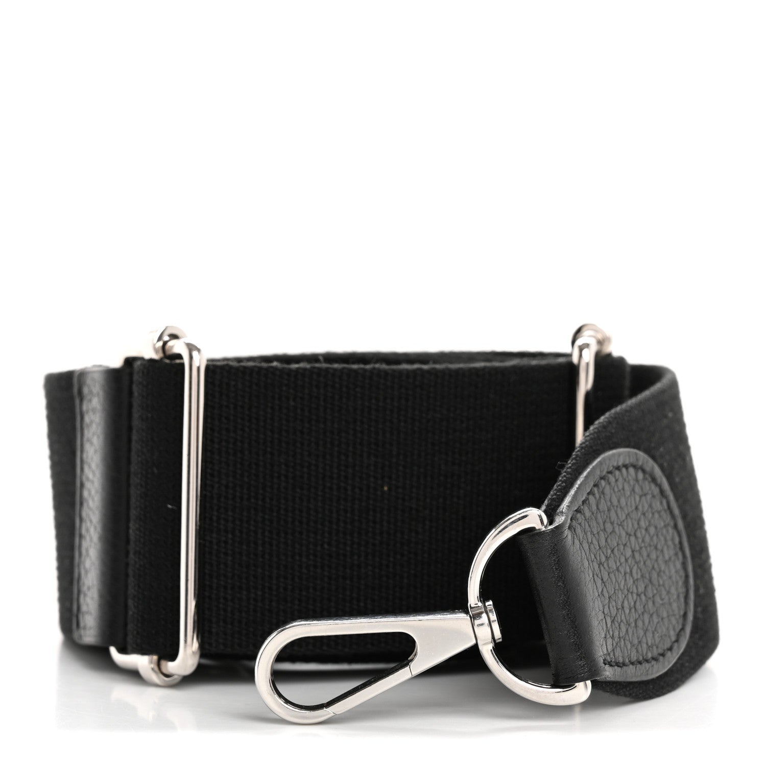 Hermes Toile Taurillon Clemence Shoulder Strap Black 1 of 5