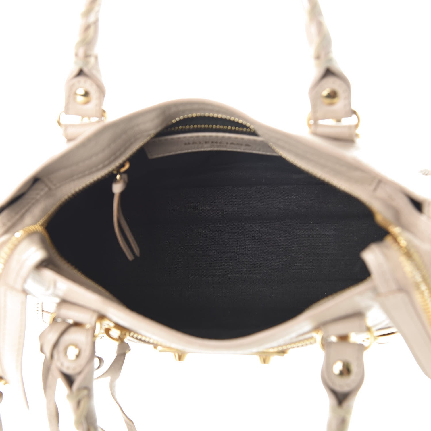 Balenciaga Chevre Gold Metallic Edge Hardware Mini City Beige Praline 4 of 9