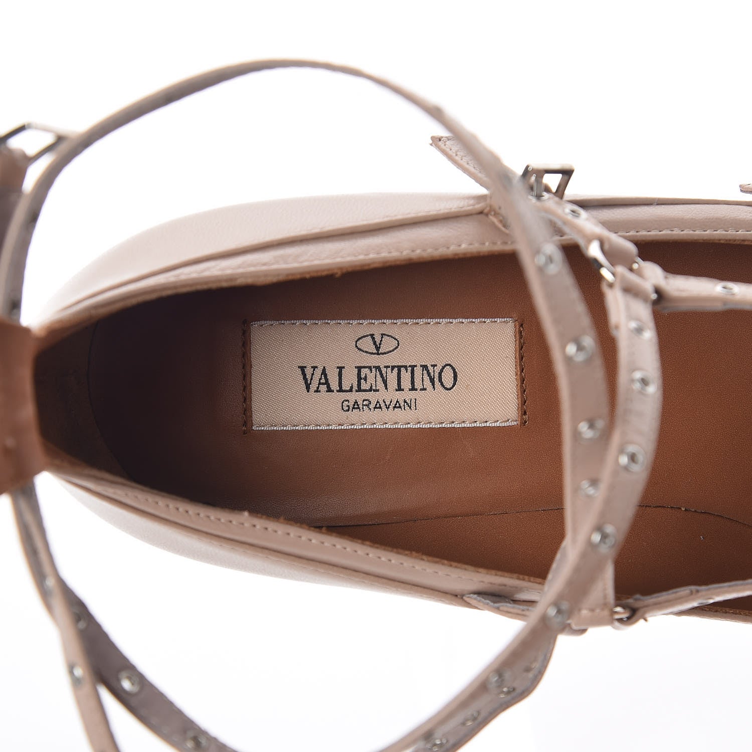 Valentino Garavani Nappa Love Latch 50mm Pumps 38.5 Poudre 6 of 11