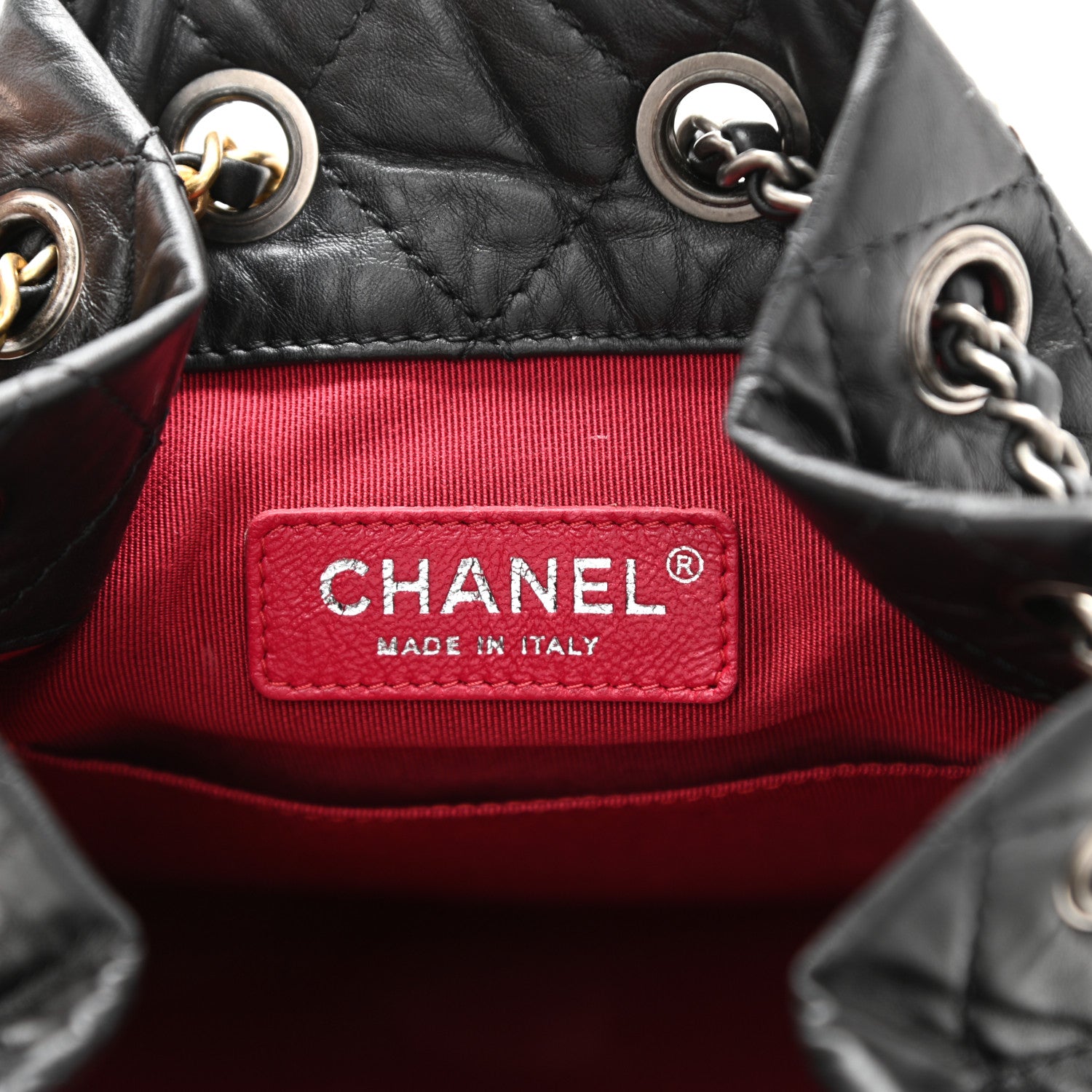 Chanel Aged Calfskin Quilted Small Gabrielle Backpack Black 6 of 11