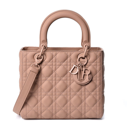 Christian Dior Ultra Matte Calfskin Cannage Medium Lady Dior Beige 1 of 9