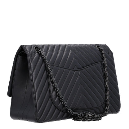 Chanel Aged Calfskin Chevron Quilted 2.55 Reissue 227 Flap So Black 3 of 10