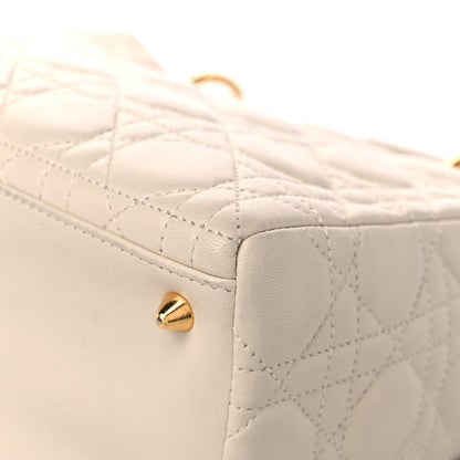 Christian Dior Lambskin Cannage Medium Lady Dior Light Beige 11 of 16