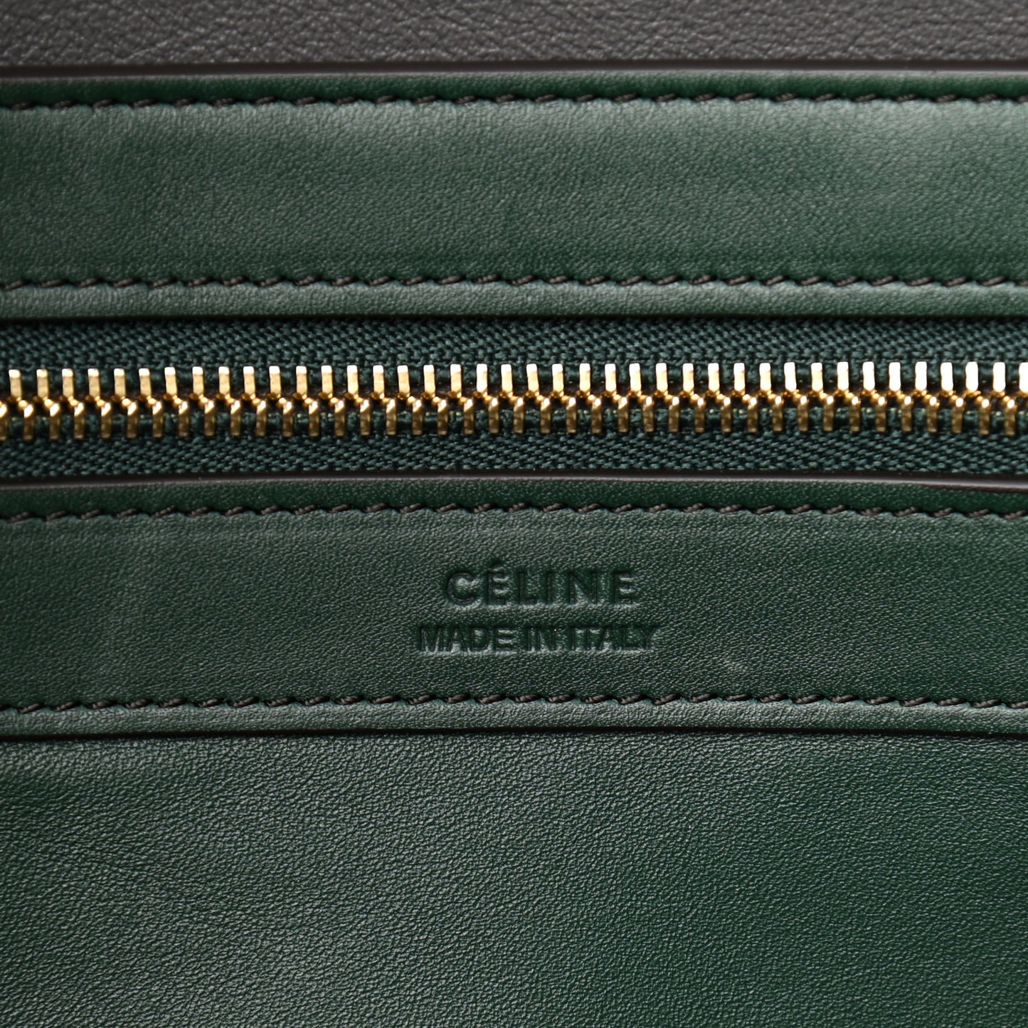 Smooth Calfskin Small Belt Cabas Phantom Dark Green