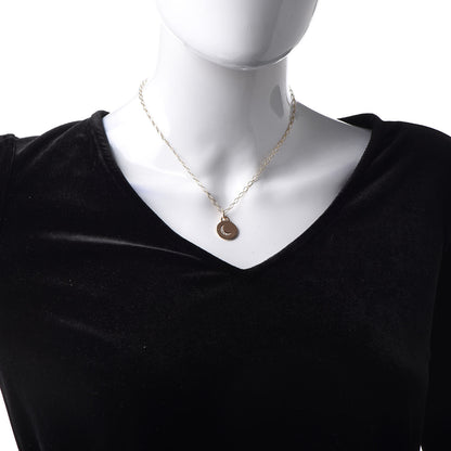 Tiffany 18K Rose Gold Diamond Moon Tag Charm Pendant Necklace 2 of 7