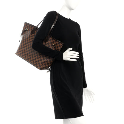 Louis Vuitton Damier Ebene Neo Neverfull MM Rose Ballerine 2 of 12