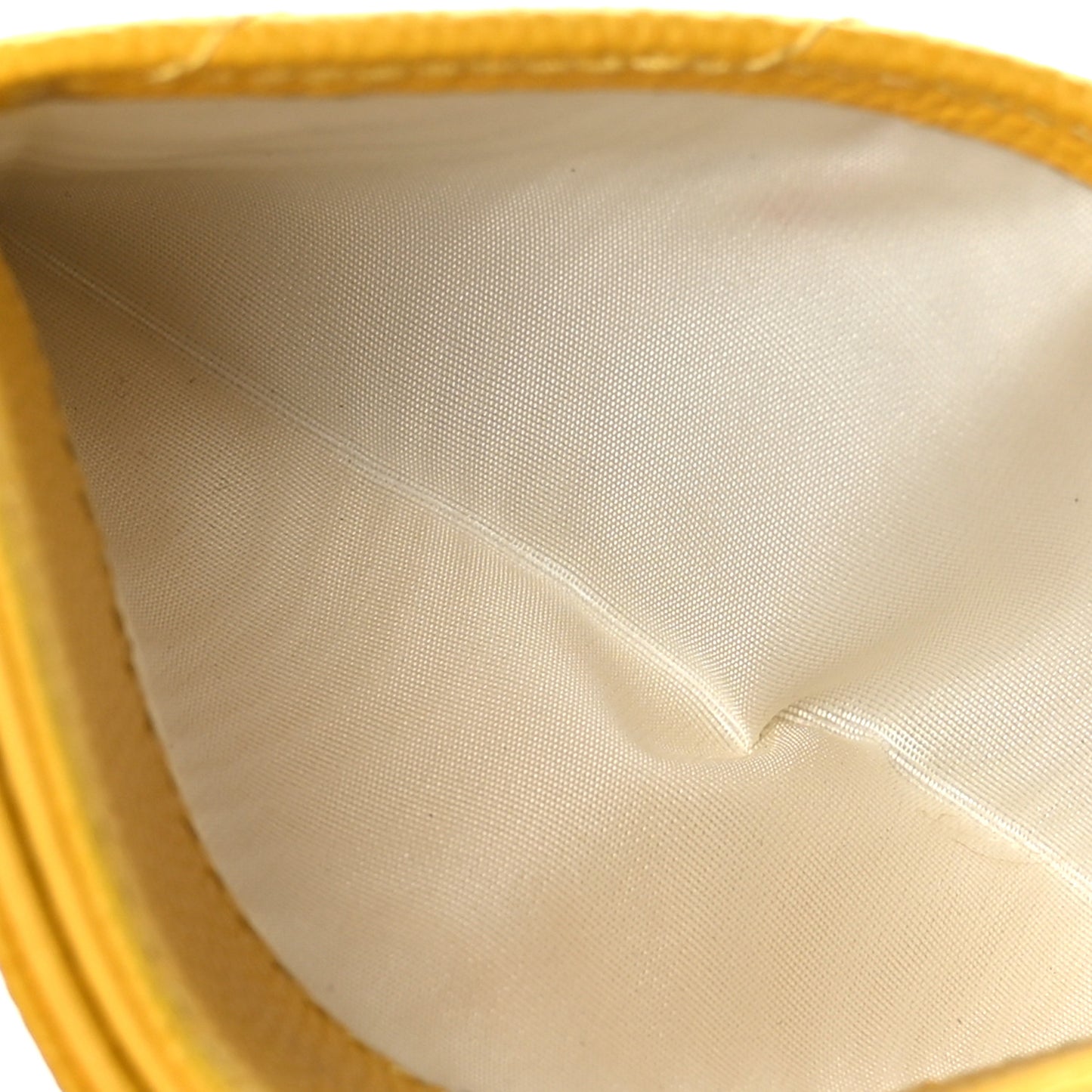 Caviar Chevron Quilted Card Holder Yellow