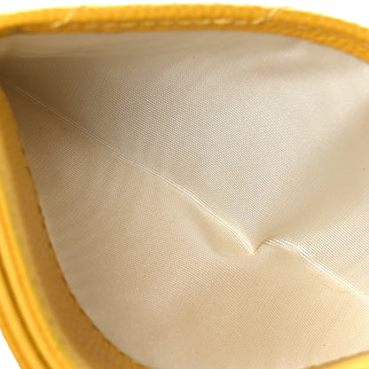 Chanel Caviar Chevron Quilted Card Holder Yellow 5 of 11