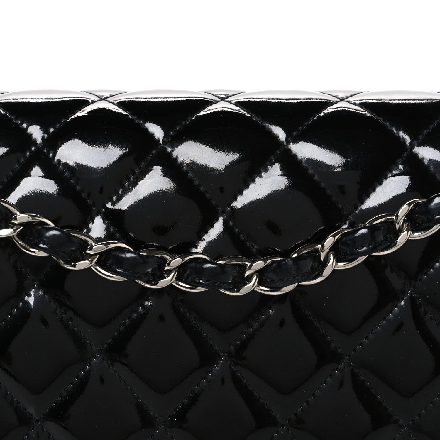 Chanel Patent Quilted Jumbo Double Flap Black 7 of 9