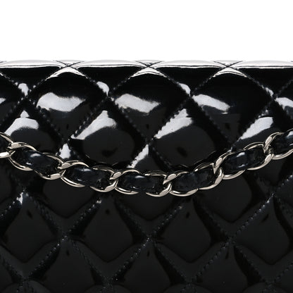 Chanel Patent Quilted Jumbo Double Flap Black 7 of 9