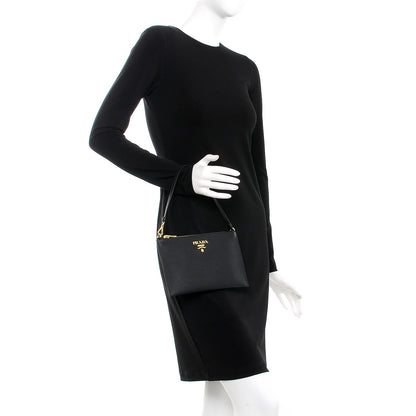 Prada Saffiano Pochette Nero Black 2 of 8